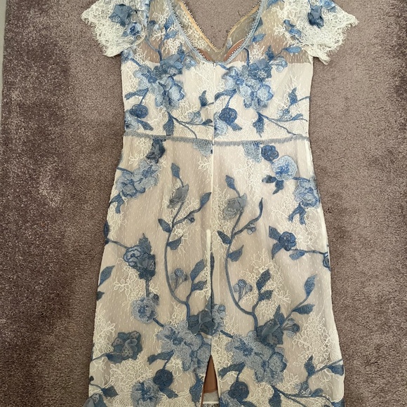 MARCHESA NOTTE MARCHESA NOTTE DRESS. Sz 12. NWT CREAM LACE - Picture 4 of 7